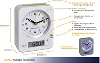 TFA Wekker Analoog Met Alarm Combo Groen-3