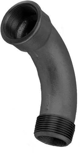 Bocht 90º type 1 zwart