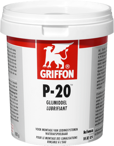 Griffon P-20 KIWA-keur - Glijmiddel voor leidingsystemen met rubbermanchet verbinding - 800g pot