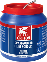 Griffon Draadsoldeer tin/lood 40/60 harskern - 500g Ø2mm pot