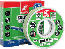 Griffon KOLMAT FIBRE SEAL - Geimpregneerde vezelversterkte afdichtingsband - Rol 12 mm x 15 mtr