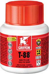 Griffon T-88 - Snelle vloeibare THF-vrije hard PVC-lijm KIWA-KOMO