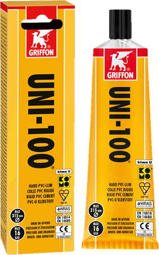 Griffon UNI-100 - Thixotrope hard PVC-lijm KIWA-KOMO
