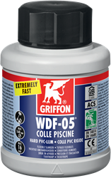 Griffon WDF-05 - thixotrope blauwe hard PVC-lijm o.a. tbv zwembadslang