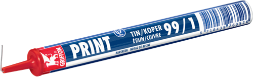 Griffon PRINT - Draadsoldeer tin/koper 99/1 harskern - Doseerpen 4m  Ø 0.7mm