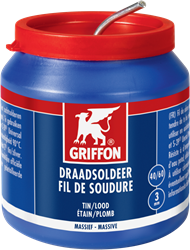 Griffon Draadsoldeer Tin/lood 40/60 massief - pot 500g Ø3mm