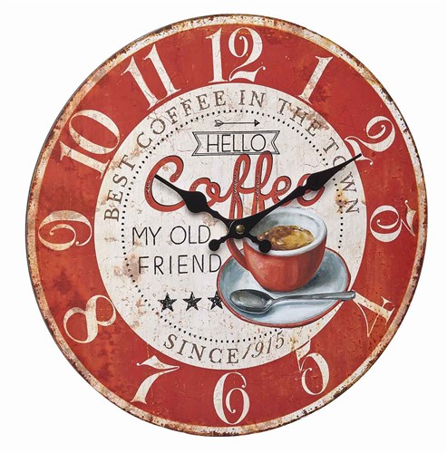 TFA Wandklok Analoog ''Vintage'' Coffee
