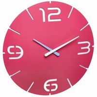 TFA Wandklok Design ''Contour'' Roze