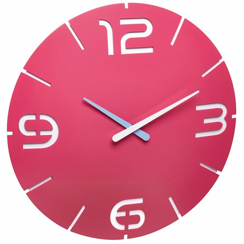 TFA Wandklok Design ''Contour'' Roze