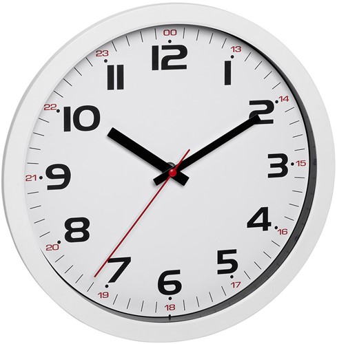 TFA Wandklok Analoog Wit