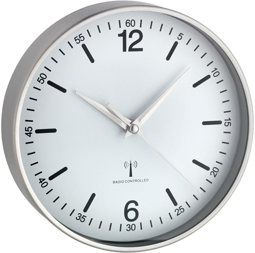 TFA Wandklok Analoog Met Aluminium Frame