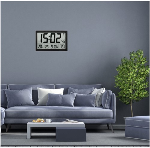 TFA Wandklok Digitaal XL Met Buiten En Binnentemperatuur-3