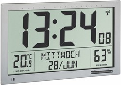 TFA Wandklok XL Digitaal Met Binnen Klimaat