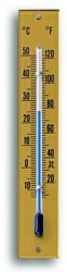 TFA Thermometerschaal opschroefthermometer analoog - 100x20mm - goudkleurig