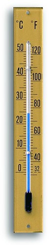 TFA Thermometerschaal opschroefthermometer analoog - 135x18mm - goudkleurig