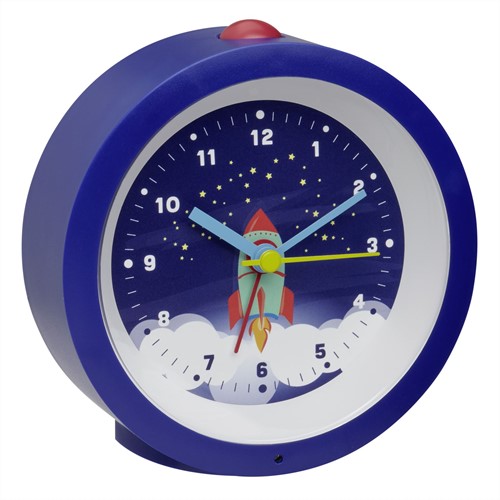 TFA Wekker Kinderwekker met raketmotief - analoog - Blauw