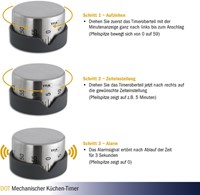 TFA Kookwekker Analoog Dot RVS-2
