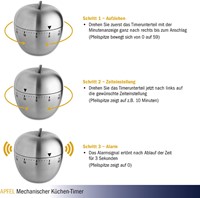 TFA Kookwekker Appel RVS Zilver-2