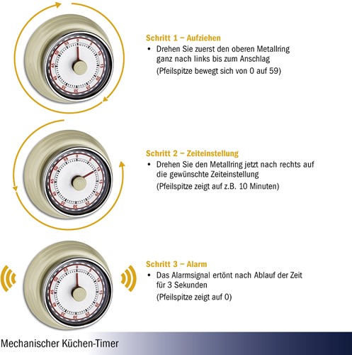 TFA Kookwekker Analoog Metaal-2