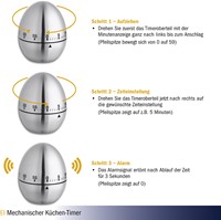 TFA Kookwekker Analoog Ei Craquelé Wit-2