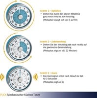 TFA Kookwekker Analoog Puck Met Magneet Zilver-2