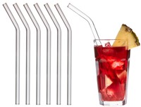 TFA Glazen Rietjes - Gebogen - 6x 23cm incl. reinigingsborsteltje-3