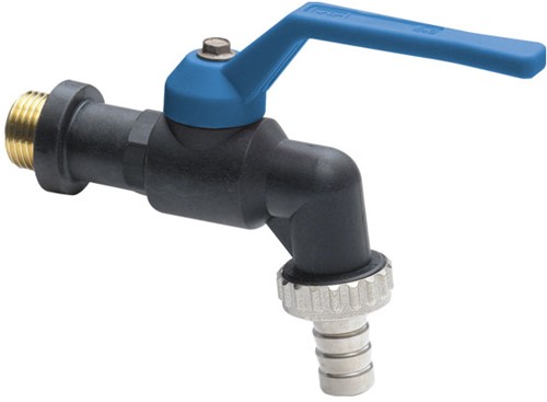 VIR kogelkraan met slangwartel type 218 blauw