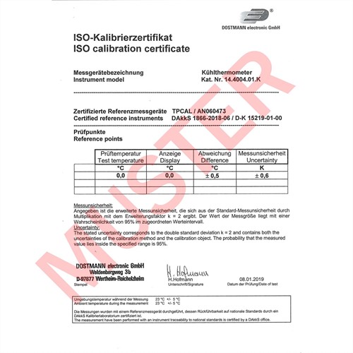 TFA Koelkast / diepvries thermometer analoog - ISO-certificaat en EN13485-2