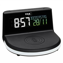 TFA Wekker digitaal CHARGE-IT WIRELESS'' -  met draadloos oplaadsysteem voor telefoon (Qi-standaard)''