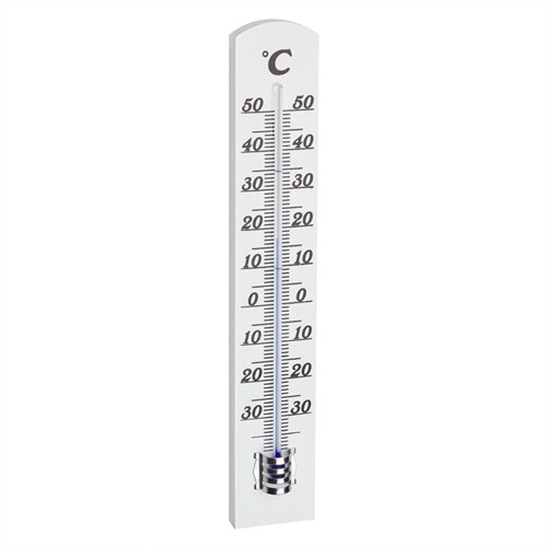 TFA Binnenthermometer analoog van beuken - Gebroken wit - Blister
