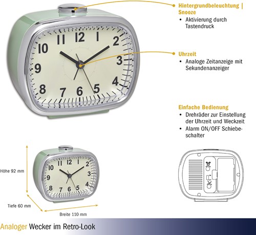 TFA Wekker Analoog Retrolook-2