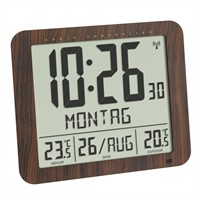 TFA Radioklok Digitaal Met Buiten En Binnen Temperatuur Houten look