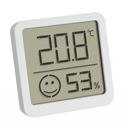 Digitale thermo-hygrometer met comfortzone wit