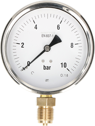 Manometer 7011 100 MM Onderaansluiting