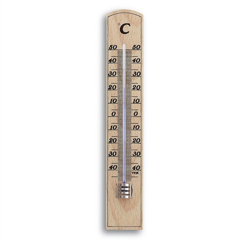 TFA Binnenthermometer analoog van beuken