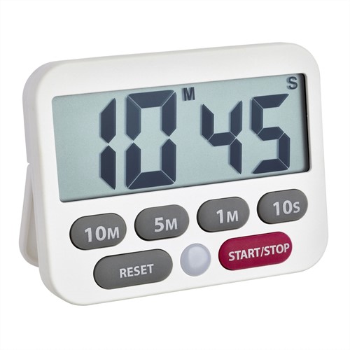 TFA Timer En Stopwatch Digitaal Extra Luid Alarm Wit