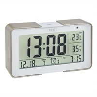 TFA Wekker digitaal met verschillende alarmgeluiden MELODY'' - radioklok - Champagne''