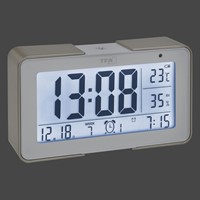 TFA Wekker digitaal met verschillende alarmgeluiden MELODY'' - radioklok - Champagne''-2