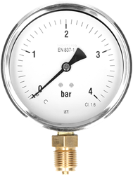 Manometer 7211 100 MM 0-25 Bar 1/2 Onderaansluiting"