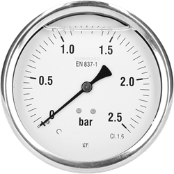 Manometer 7214 100 MM 0-25 Bar 1/2'' Achteraansluiting