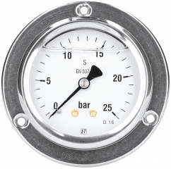 Manometer 7216 63 MM Achteraansluiting Frontring