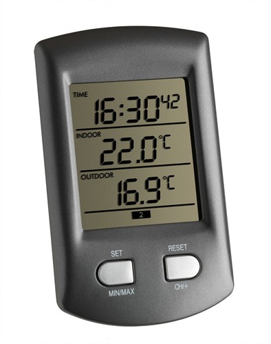 TFA Thermometer draadloos Ratio'' - Grijs''