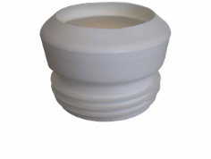 WC-Afvoermanchet voor rioleringsbuis 100-105mm - recht, laag model, 90mm hoog