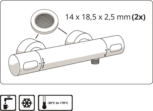 Drinkwater-zeefdichting 1/2 ''-2