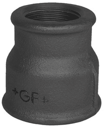 GF verloopsok type 240 zwart binnendraad