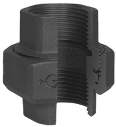 GF 3/3 koppeling type 340 zwart binnendraad