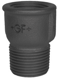 GF verlengsok type 529A zwart binnendraad x buitendraad