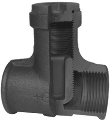 GF reguleringsmof type 599A zwart binnendraad