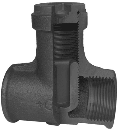 GF reguleringsmof type 599A zwart binnendraad