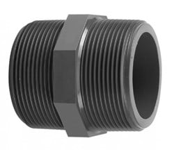 VDL PVC Draadnippel 2x buitendraad